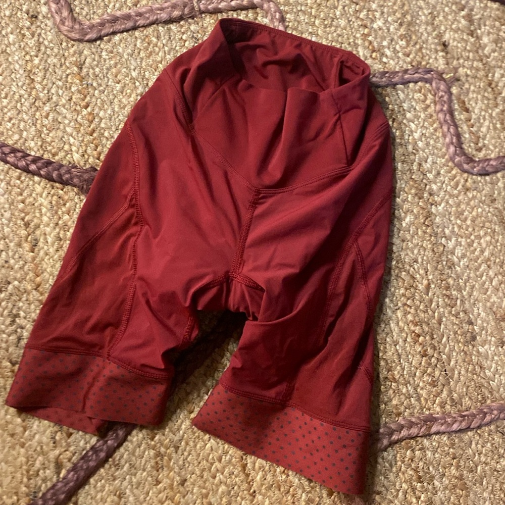 Lululemon Athletica Red Bike Shorts for Active Comfort